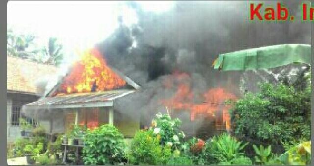 Gara-gara Obat Nyamuk Bakar, Rumah Warga di Inhil Ludes Dilapap Api