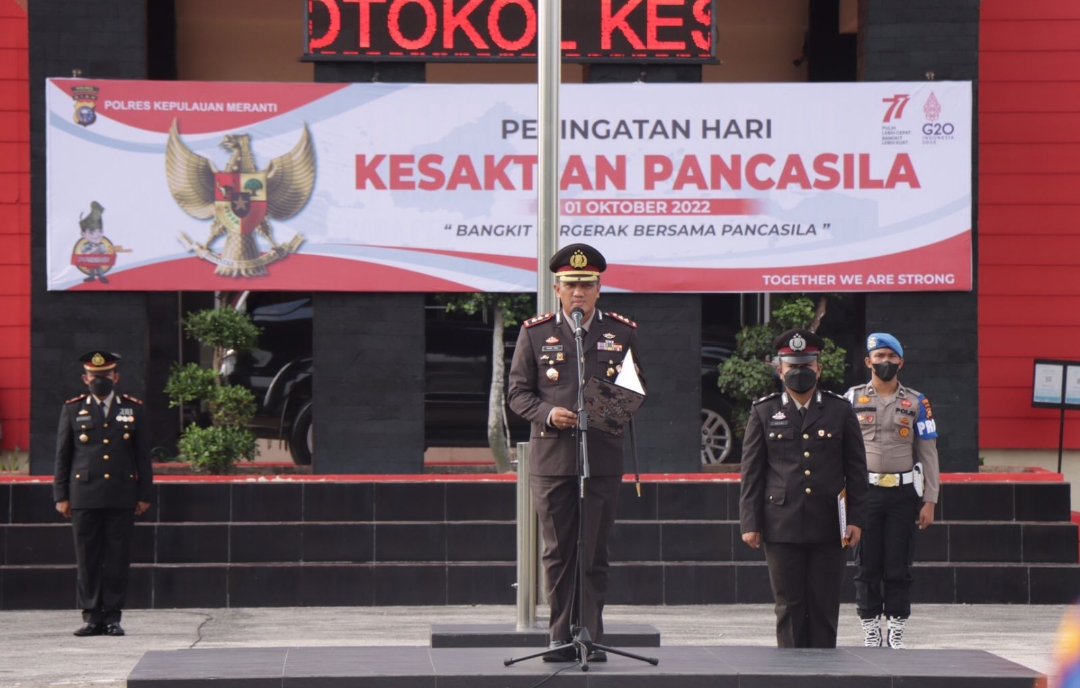 Peringati Hari Kesaktian Pancasila,  Kapolres Meranti Ajak Masyarakat Selalu Setia pada Dasar Negara Indonesia