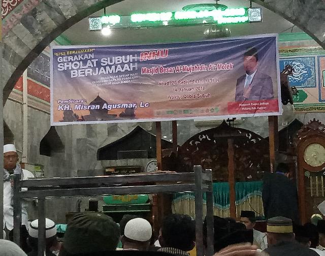 Forum Gerakan Sholat Subuh INHU Berjama'ah, Star di Masjid Besar Al-Mujahidin Air Molek