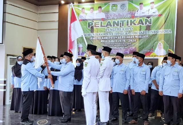 Sekda Kamsol Hadiri Pelantikan Pengurus DPD BKPRMI Kepulauan Meranti 2021-2024