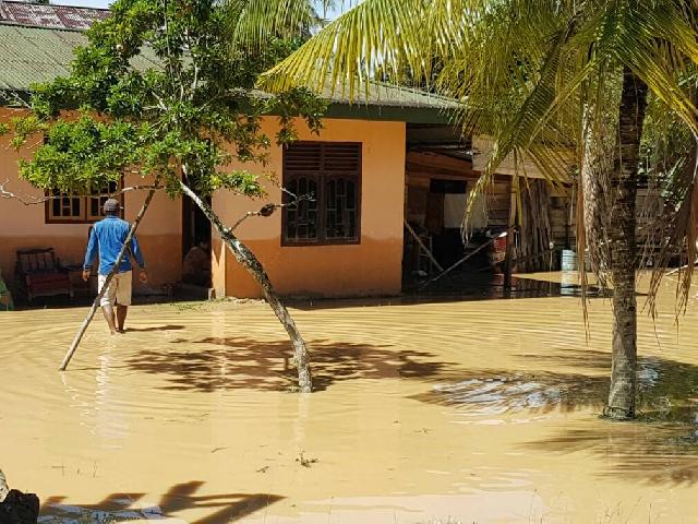 Banjir di Desa Mudik Ulo Kuansing Mencapai 1,5 meter