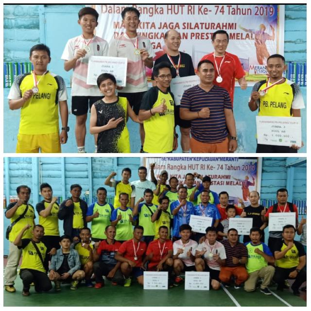 PB Bima Sakti Juara Turnamen Badminton Pelangi Cup II Tahun 2019