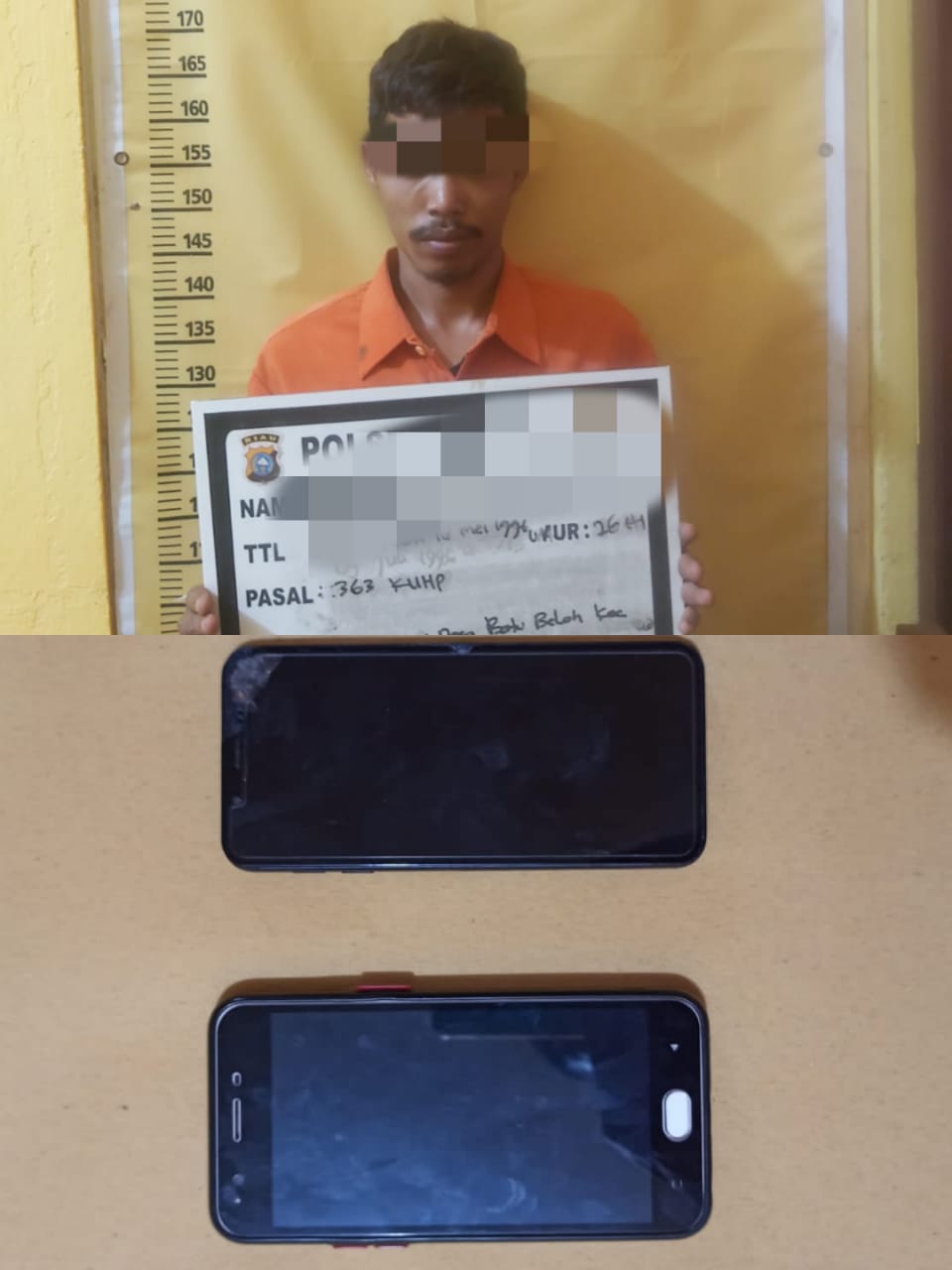 Tidak Sampai 2 Jam, Pelaku Pencurian Handphone di Tangkap Polsek Kampar