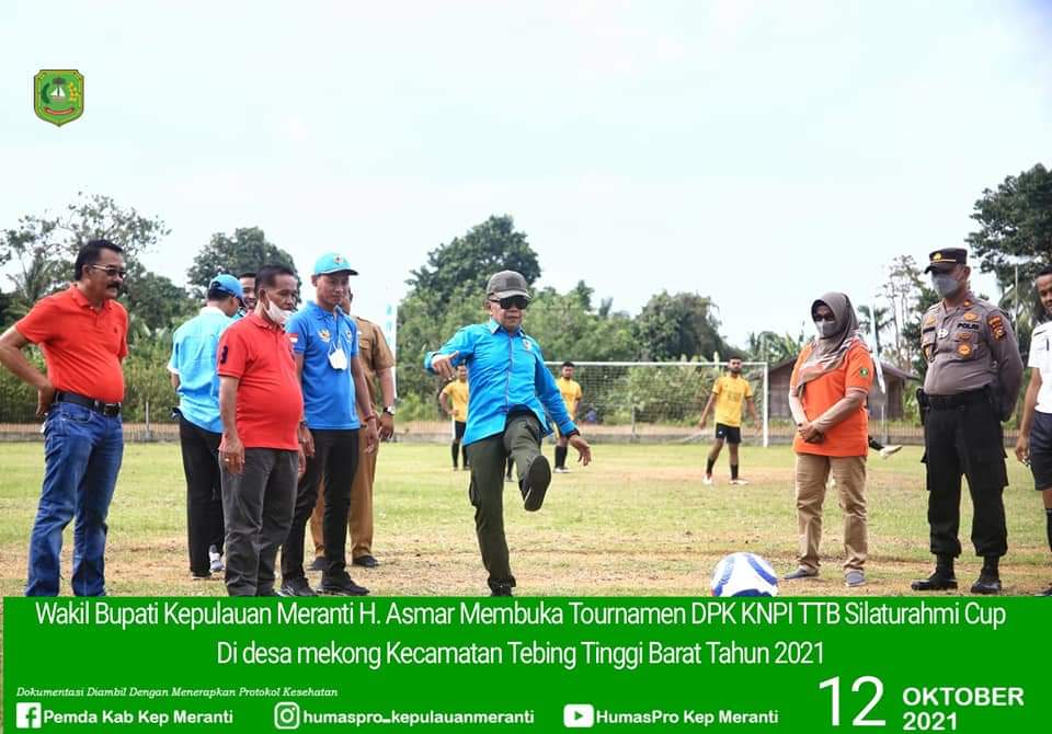 Tournamen Sepak Bola DPK KNPI Tebingtinggi Barat Silaturahmi  Cup 2021 Resmi di Buka Wakil Bupati AKBP (Purn) H Asmar