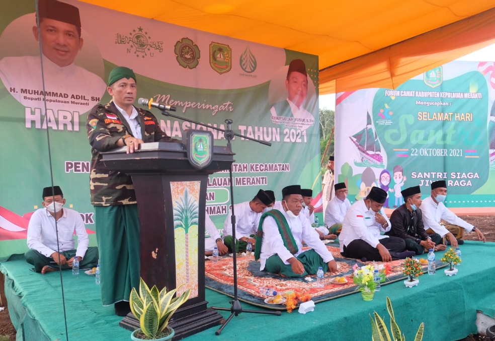Bupati Kepulauan Meranti H.Muhammad Adil SH Hadiri Penandatangan MoU 9 Kecamatan Dengan Pondok Pesantren Baburrohmah