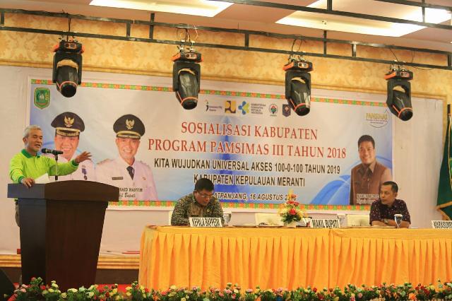 Wakil Bupati Meranti Buka Sosialisasi Kabupaten Program Pamsimas III Tahun 2018