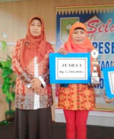 Miskiyah Juara I Lomba Perpustakaan Desa Tingkat Provinsi Riau