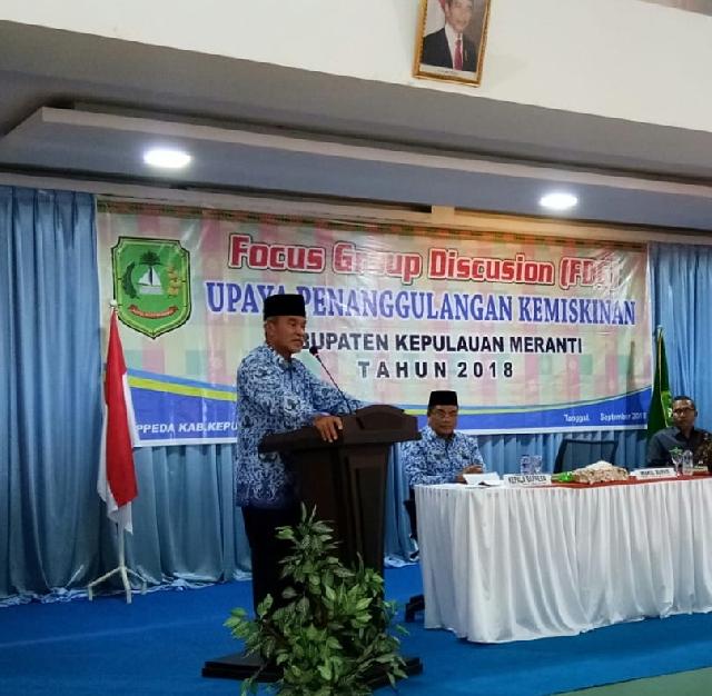 Upaya Penanggulangan Kemiskinan Kabupaten Meranti, Wakil Bupati Ikuti Focus Group Discusion (FGD)