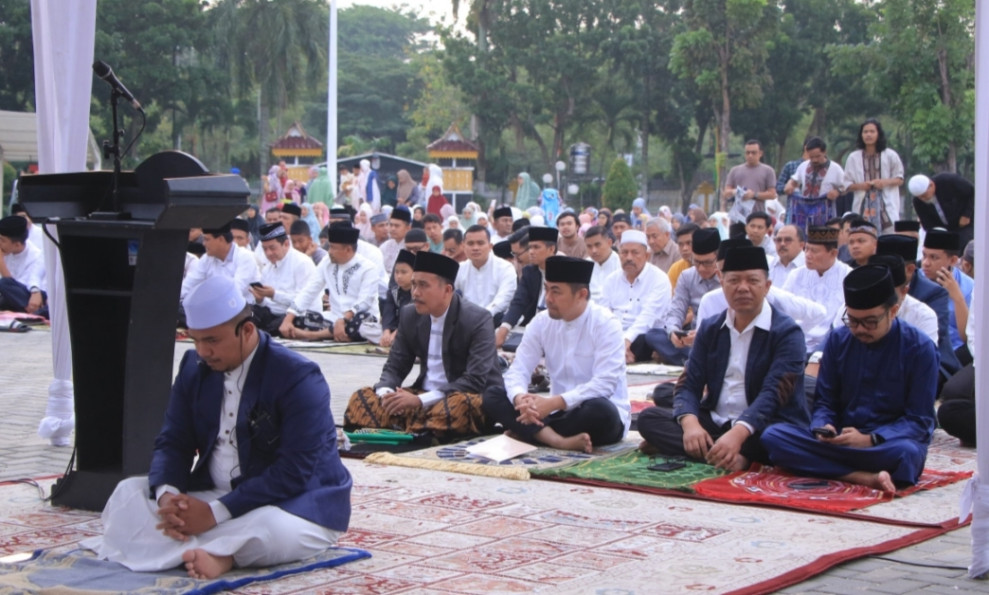 Pj Walikota Pekanbaru Risnandar, Shalat Idul Adha1445 H di Lapangan MPP Pekanbaru