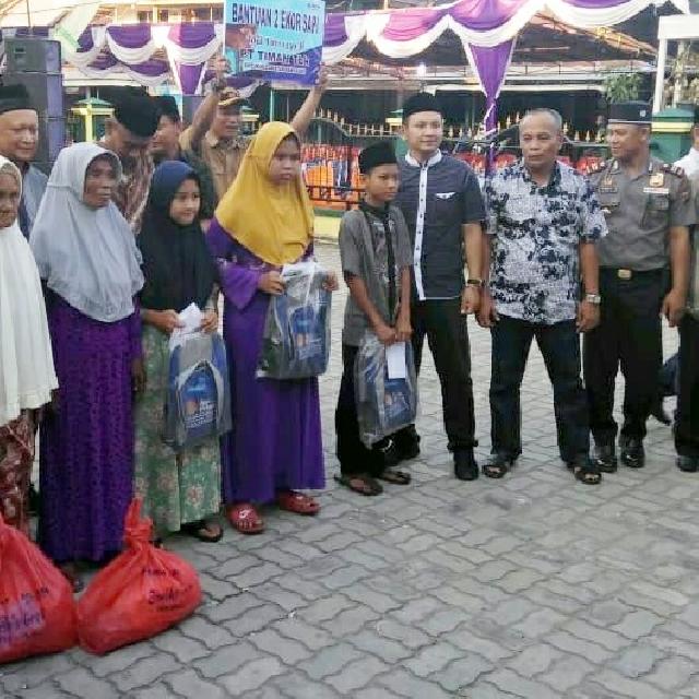PT Timah Melaksanakan Penyaluran  Sembako Gratis di Kecamatan Rangsang Kabupaten Meranti