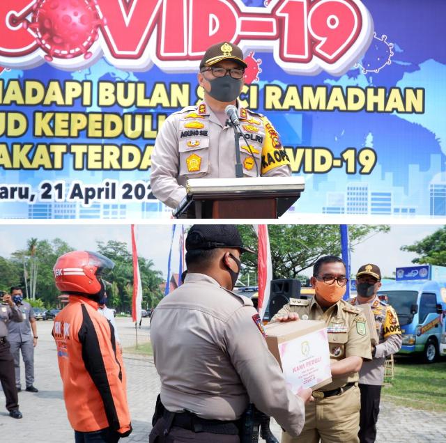 Gerakan Bhakti Sosial Serentak Polda Riau Peduli Covid - 19