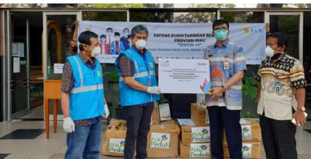Warga Terdampak Corona di Riau Dapat Bantuan Sembako dan Masker