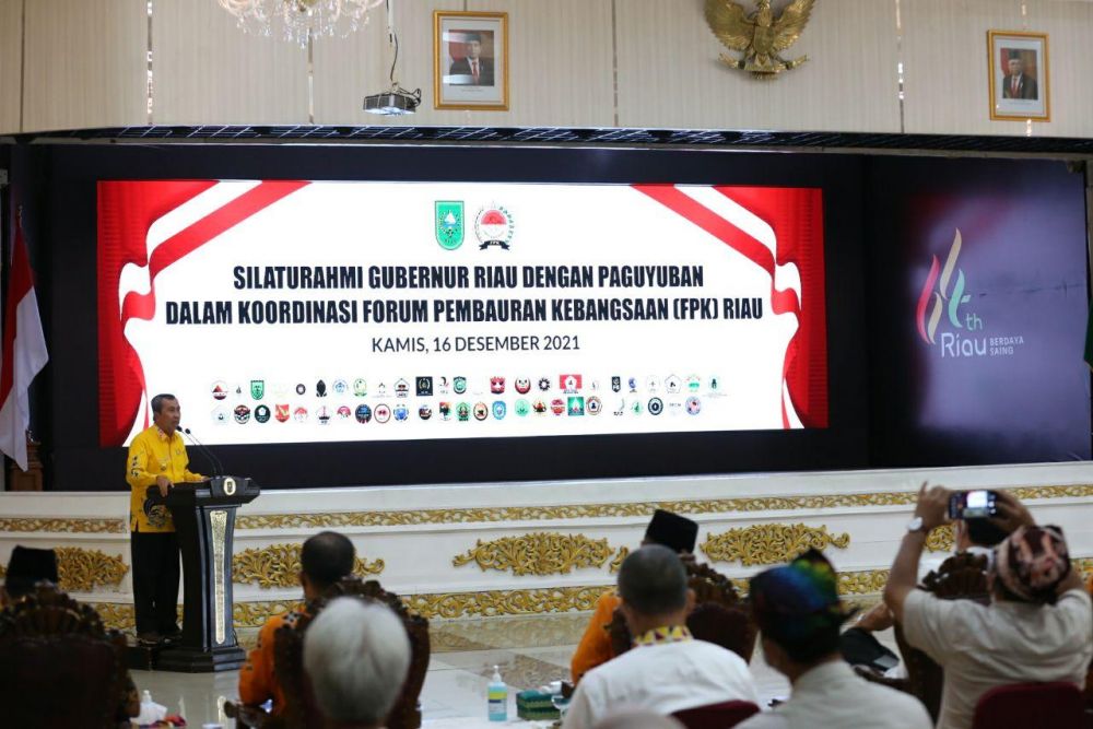 Gubernur Riau Silaturahmi Bersama Forum Pembauran Kebangsaan Provinsi Riau