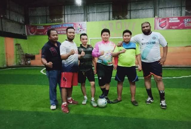 Ditembilahan Tim Futsal PWI Inhu vs PWI Inhil Berlangsung
