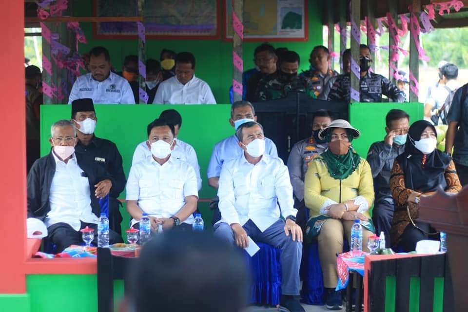 Wabup Meranti H Asmar dan Forkopimda Sambut Gubernur Riau Beserta Rombongan
