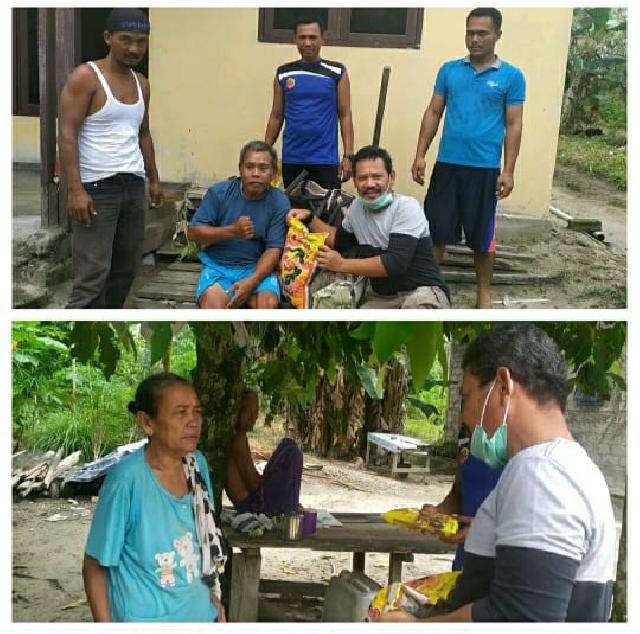 Pimpinan DPRD Inhu H Suwardi Ritonga SE Kembali Keliling Desa Berikan Bantuan Sembako Dampak Corona