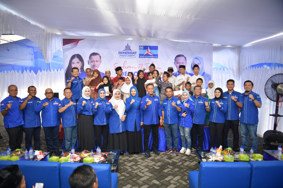Birukan Arifin Achmad HUT ke-22 dan Ulang Tahun SBY, Demokrat Riau Gelar Syukuran