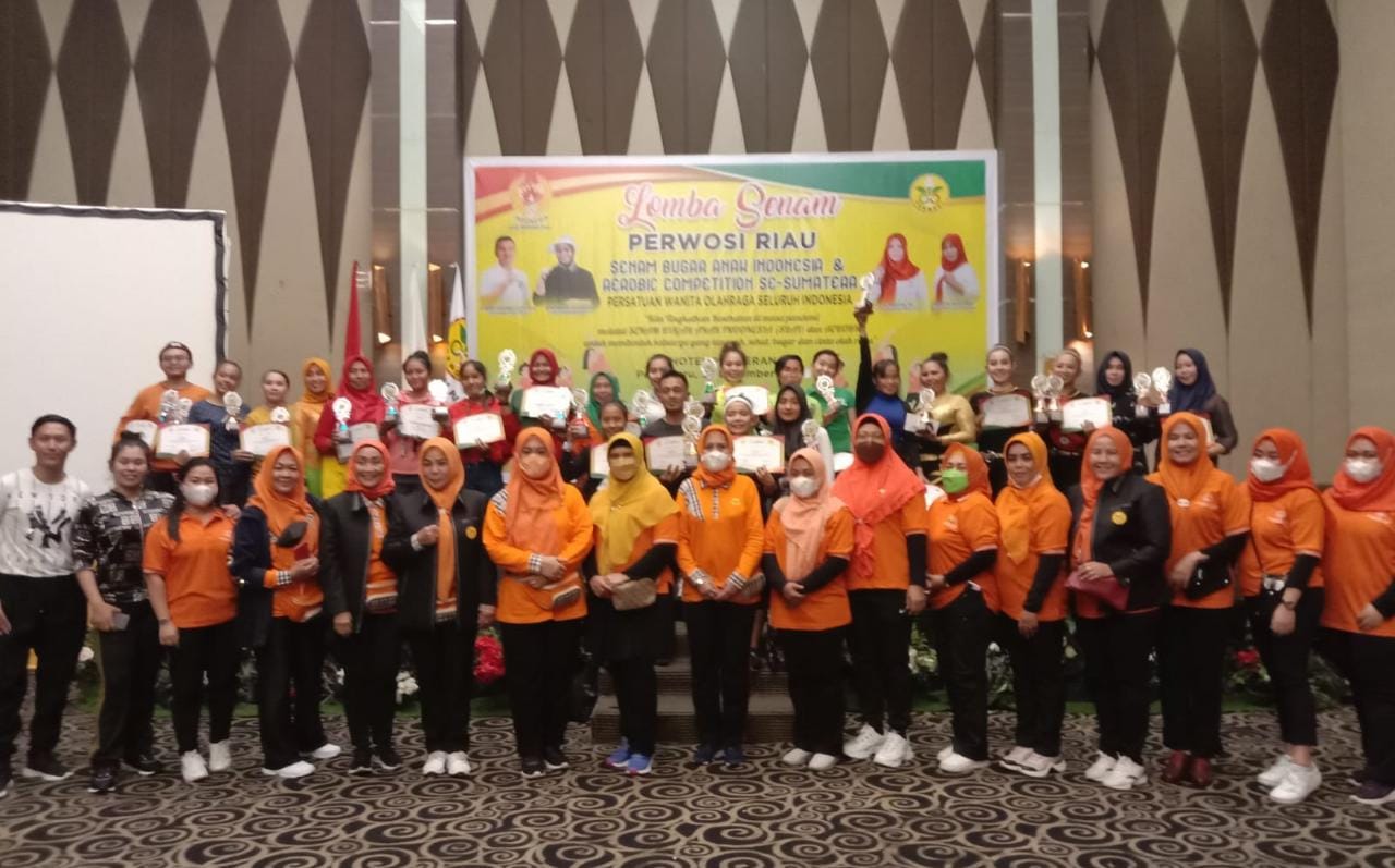 Perwosi Riau Gelar  Senam Bugar Anak Indonesia dan Aerobic Competition se-Sumatera