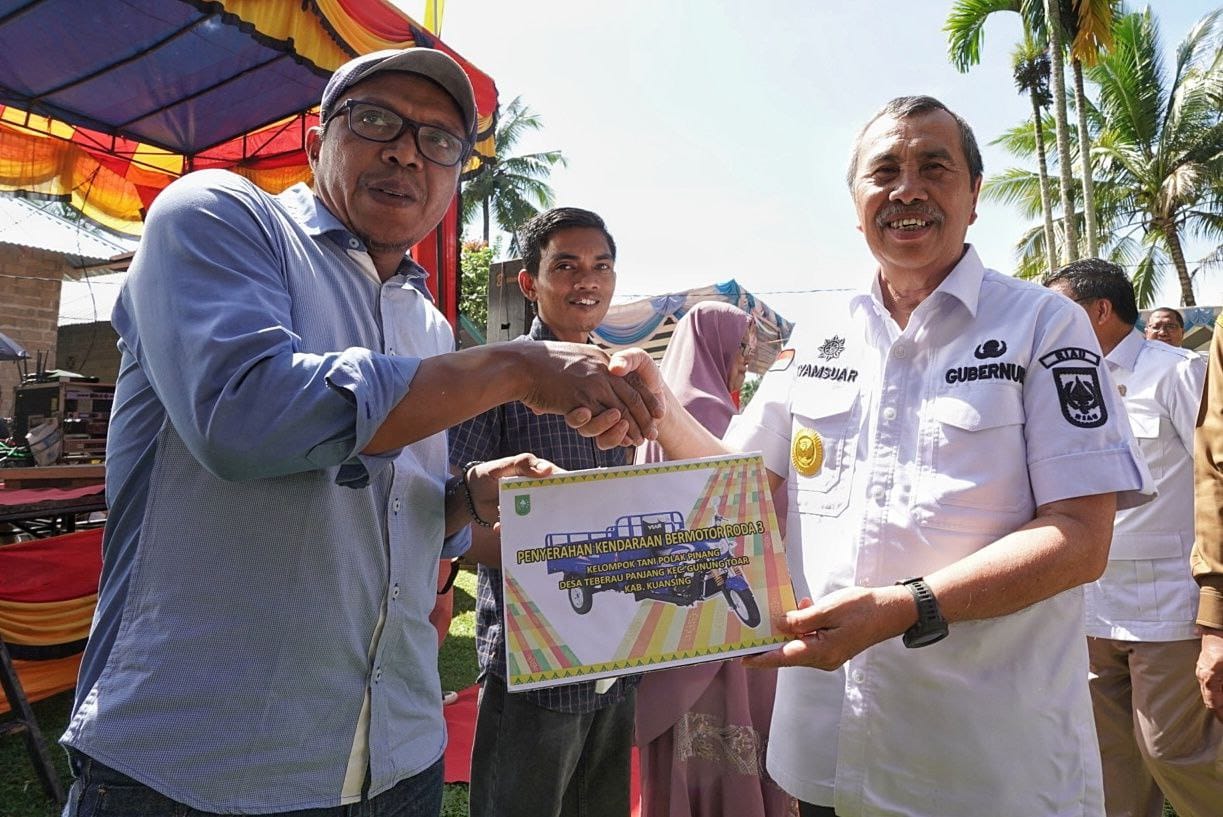 Panen Raya Bersama Ribuan Warga Kuansing, Gubernur Syamsuar Serahkan Bantuan