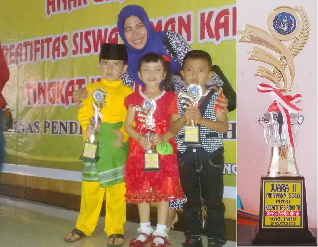 Lomba Kreatifitas Anak TK, Zuhriatul Hafizah Tampil Sebagai Juara II Tingkat Kabupaten