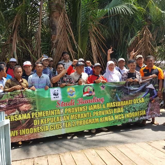 HLG Provinsi Riau, Jambi, Sumatra Barat,  Melakukan Kunjungan Ke Desa Sungai Tohor Meranti