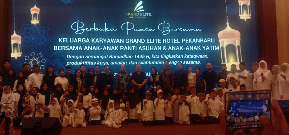 Management Grand Elite Hotel Pekanbaru, Gelar Buka Puasa Bersama Dan Santuni Puluhan Anak Yatim