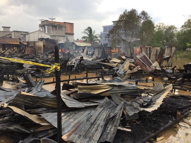 Kebakaran, Puluhan Rumah di Tembilahan Ludes