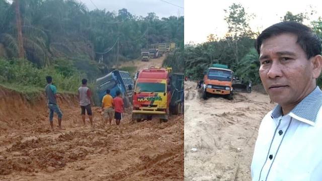 Jalan Batang Cenaku Rusak Diguyur Hujan, DPRD Inhu Desak Pemkab Segera Gunakan Dana Tanggap Darurat
